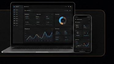 A laptop and phone showing the Flexian dashboard with inventory, sales and performance.